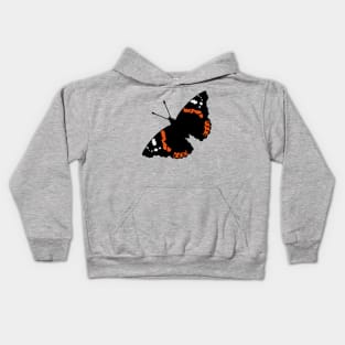 Butterfly (Red Admiral / Vanessa Atalanta / Rotated 45°) Kids Hoodie